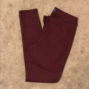 Old Navy Maroon Rockstar Jeans